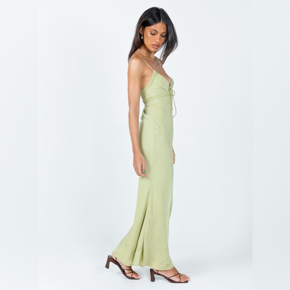 Princess Polly Emily Maxi Dress in “Green” Size US 2 | Slip Dress Lace Detailing - Picture 6 of 16